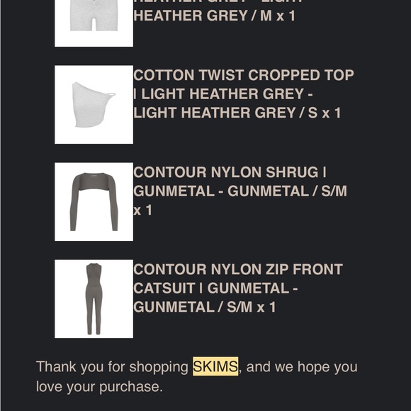 SKIMS SMALL / MEDIUM ZIP FRONT CATSUIT IN GUNMETAL LIKE NEW CONDITION - Picture 11 of 11